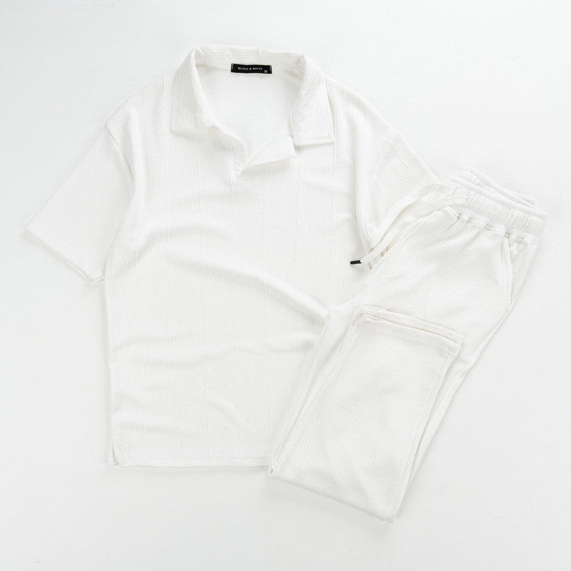 Marseille Set with Polo Collar T-Shirt and Pants For Men