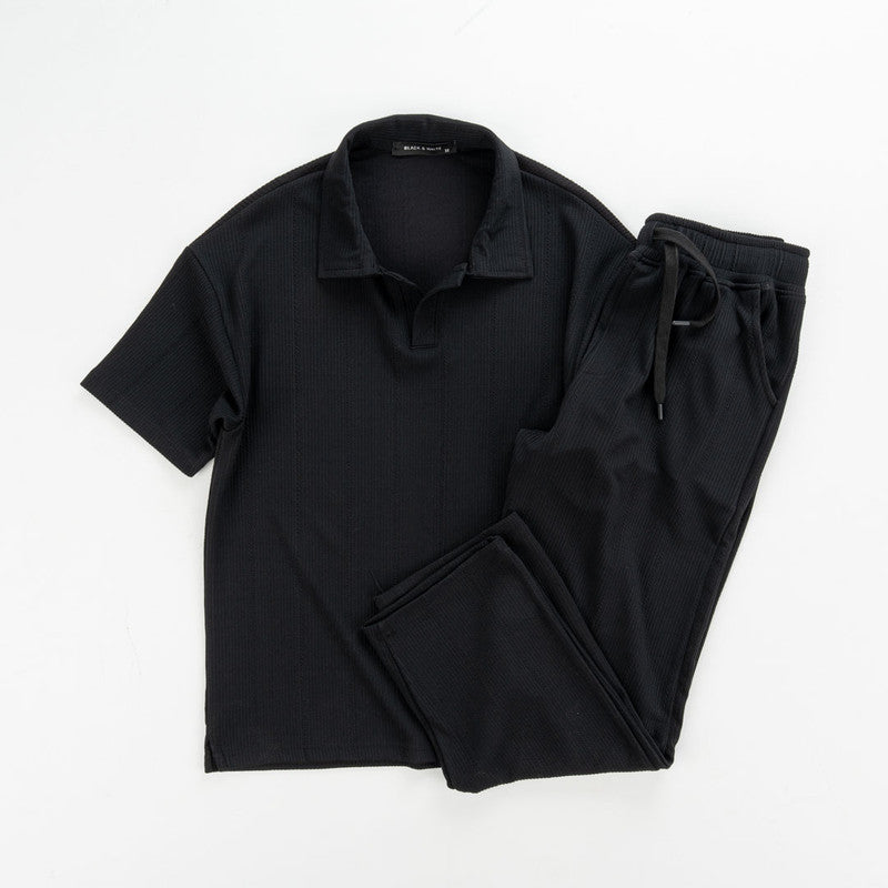 Marseille Set with Polo Collar T-Shirt and Pants For Men
